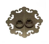Heurtoir De Porte Poignée de meuble Antique épaisse, accessoires en cuivre pur, porte d'armoire à chaussures, garde-robe entièrement, poignée rétro(Diameter150mm bronze)