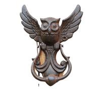 Heurtoir de Porte Style Industriel Case En Fonte De Fer Des Métiers Rétro Hibou À La Porte D'antique Poignée Courtyard Accueil Décoration Mural Knocker