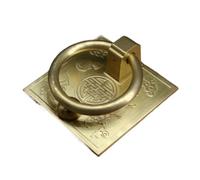 Heurtoir de porte vintage en laiton, style chauve-souris, for fenêtre, meuble ou tiroir bois, avec bouton cuivre, décoration intérieure(16.5cm gold knock)