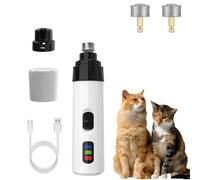 Heusom Silent Groom Pro Broyeur à ongles pour chiens et chats - Tondeuse à ongles silencieuse rechargeable par USB 2025 avec 2 réglages de vitesse, outil de toilettage professionnel pour petites