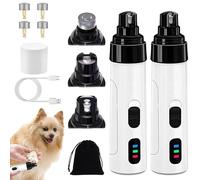 Heusom Silent Groom Pro, Heusom Silent Groom Pro Nail Grinder, Silent Groom Pro For Dogs, Toenail Grinder For Thick Nails, Dog Paw Trimmer For Grooming, For Small Medium Large Dogs &Cats(2PCS)