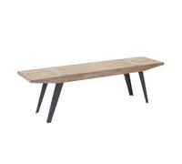 Heute-Wohnen Banc d’intérieur en bois de pin massif et métal - 160 x 35 x 45 cm - 61762