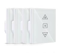 HEUXGIR 86 * 86mmInterrupteur Volet Roulant Connecté,Interrupteur Tactile de Stores Contrôle de Commande Vocale Compatible avec Alexa/Google Home/Smart Life, (Fil Neutre Requis) 4pack