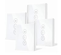HEUXGIR Commutateur intelligent pour volets roulants avec fonction de pourcentage, commutateur de minuterie de contrôle WIFI pour volets roulants, commande vocale, compatible avec Alexa/Google Home