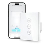 HEUXGIR Interrupteur de volet roulant Wi-Fi avec fonction pourcentage, minuterie de commande intelligente de volet roulant et contrôle vocal, compatible avec Alexa/Google Home, commande de volet