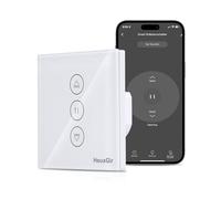 HEUXGIR Interrupteur Volet Roulant Connecté,80 * 80mm Interrupteur Tactile de Stores Compatible avec Alexa/Google Home/Smart Life, Contrôle de Commande Vocale(Fil Neutre Requis) 1pack