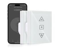 HEUXGIR Interrupteur Volet Roulant Connecté,Interrupteur Tactile de Stores Contrôle de Commande Vocale Compatible avec Alexa/Google Home/Smart Life,(Fil Neutre Requis) 2pack