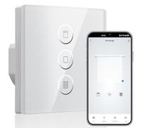 HeuxGir Interruptor de Persiana Inteligente con control por Porcentaje,WiFi Interruptor Inteligente Motor persiana Enrollable(Requiere Cable Neutro) Compatible con Alexa y Google Home