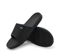 HEVA Antidérapantes pour Homme Usage Intérieur Bain Sandal,Usage Extérieur Piscine Claquette Sandales（8-42 Noir）