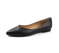 HEVA Ballerines plates classiques à bout pointu pour femme - Chaussures de mariage décontractées et confortables, Noir , 35.5 EU