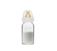 HEVEA Biberons en Verre À Col Standard - Biberons Anti Colique À Débit Lent Pour Les Nouveau-nés De 0+ Mois, Sans Bpa, 120 Ml, Pack Unitaire
