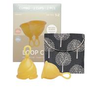 HEVEA Coupe Menstruelle Réutilisable en Caoutchouc Naturel - Confortable, Sûre, et Zéro Déchet - Une Protection Jusqu'à 12 Heures (Naturelle, Tailles 1 et 2)
