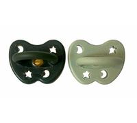 HEVEA Lot de 2 tétines orthodontiques en caoutchouc naturel de 3 à 36 mois - Design hygiénique en une pièce pour les nouveau-nés et les tout-petits, sans BPA, douces et durables (voile mousse)