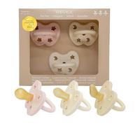 HEVEA Pack Découverte De 3 Tétines - Trio Pack - Sucette Bebe 0-3 Mois (Mix fille)