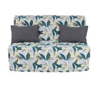 Hévéa Sélection Housse BZ 160x200 XL - Motif Feuillage Vert