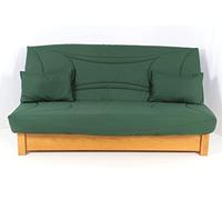 Hévéa Sélection Housse CLIC CLAC 120x190 matelassée UNI Vert Sapin
