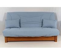 Hévéa Sélection Housse CLIC CLAC 140x190 matelassée Bleu Gris