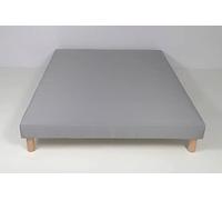 Hévéa Sélection Sommier tapissier VOLIGE DÉCO 140x190 Gris + 4 Pieds