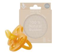 HEVEA Sucette Bebe PHYSIOLOGIQUE caoutchouc naturel / 0+ mois - Sans BPA, PVC, ni Phtalates - Design Danois Tétine avec 4 Trous de Ventilation - Hygiénique - Boite unitaire (Naturel)