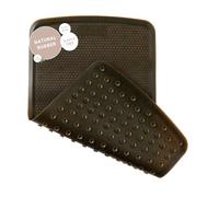 HEVEA Tapis de bain antidérapant pour bébés et tout-petits - 100 % caoutchouc naturel - Design danois recyclé - Indispensable pour la salle de bain sûr et durable (noir anthracite)