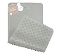 Hevea Tapis de Bain Grand en Caoutchouc Naturel - Conception Scandinave Écologique - Tapis de Baignoire Antidérapant, 299 Ventouses - Sûr et Convivial pour Tous Les Âges (Granite)