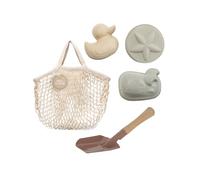 Hevea Trio de sculpteurs de sable en caoutchouc naturel - Jouets de plage écologiques pour enfants - Figurines amusantes de la mer - Jouets de sable légers et durables - Comprend un sac tortue et un