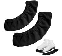 Heveer Protège-Patins à Glace Protections de Patins à Glace élastiques Accessoires pour Patins de Hockey Patins Artistiques 1 Paire (Noir)