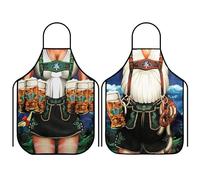 Heveer Tablier pour Homme Femme Tablier de Cuisine Créatif Tablier de Barbecue Cadeaux Amusants pour Fête Cuisine Jardin 2 Pièces