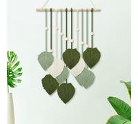 Heveer Tenture Murale en Macramé Tapisserie Murale en Macramé Faite à La Main Décoration Murale Chic pour Salon Chambre à Coucher Appartement 40 * 62 cm