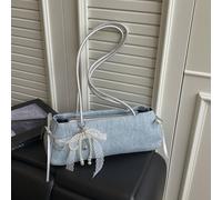 Hevel, Nouveau sac à main en denim à la mode, sac baguette convenant pour les fêtes, les sorties, les vacances, les achats et l'usage quotidien, peut ranger des pièces de monnaie, sac à bandoulière po