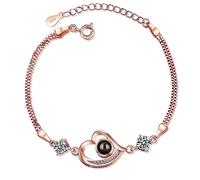 HEVIBK baizhong Bracelets en forme de cœur, bracelets pour femme, bracelets de loisirs., Métal (Or)