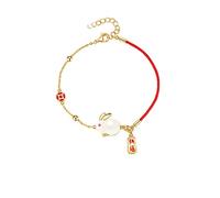 HEVIBK Bracelet de lapin en corde rouge, fait main, haute qualité, bracelets de mode, bracelets décontractés