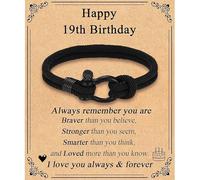 HEVIBK Cadeau d'anniversaire pour garçons de 13e, 16e, 18e, 21e anniversaire, bracelet cadeau pour garçons de 14, 15, 17, 19, 20 ans, cadeaux d'anniversaire inhabituels pour fils (19th Birthday)