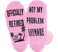 HEVIBK Cadeaux de retraite pour femme, chaussettes cadeaux de retraite pour femme, chaussettes de retraite amusantes, cadeaux de retraite amusants pour femme, idées de cadeau de retraite pour