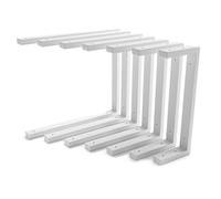 HEVVA Double support de lavabo 20/25/30/35/40/45 cm - LAHN - Support de lavabo à poser, support pour charges lourdes, console murale, plateau de lavabo sous vasque - (1 support - blanc, 35 cm)