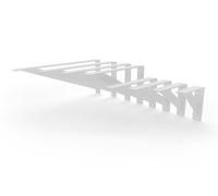 HEVVA ELBE Lot de 2 supports de lavabo 15/20/25/30/35/40/45/50 cm - Support d'évier à poser - Supports pour charges lourdes, console murale, plateau de lavabo sous comptoir - Blanc