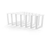 HEVVA Graz Lot de 2 pieds de meubles de 25 cm de haut, 20/25/30/35/40/45/50 cm, pour armoire, canapé, lit ou buffet, blancs