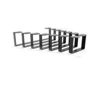 HEVVA Luxembourg Lot de 2 pieds de meubles de 15 cm de haut - 20/25/30/35/40/45/50 cm - Luxembourg - Pieds de meubles, d'armoire, de socle pour armoire, canapé, lit ou buffet - Noir - 35 cm