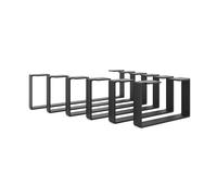 HEVVA Luxembourg Lot de 2 pieds de meubles de 15 cm de haut - 20/25/30/35/40/45/50 cm - Luxembourg - Pieds de meubles, d'armoire, de socle pour armoire, canapé, lit ou buffet - Noir - 40 cm
