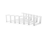 HEVVA LUXEMBOURG - Lot de 2 pieds de meubles de 15 cm de haut - 20/25/30/35/40/45/50 cm - Pieds de meubles, d'armoire, de socle pour armoire, canapé, lit ou buffet - Blanc