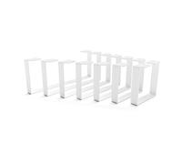 HEVVA Luxembourg - Lot de 2 pieds de meubles de 20 cm de haut - 20/25/30/35/40/45/50 cm - Luxembourg - Pieds de meubles, d'armoire, de socle pour armoire, canapé, lit ou buffet - Blanc