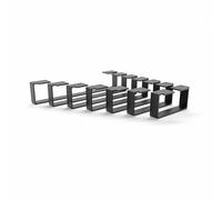 HEVVA Luxembourg - Pieds de meubles de 10 cm de haut - 20/25/30/35/40/45/50 cm - Luxembourg - Pieds de meubles, d'armoire, de socle pour armoire, canapé, lit ou buffet - 1 pied - Noir, 30 cm