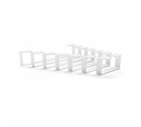 HEVVA Pieds de meubles de 10 cm de haut - 20/25/30/35/40/45/50 cm - Luxembourg - Pieds de meubles, d'armoire, pied de socle pour armoire, canapé, lit ou buffet - (1 pied - blanc, 20 cm)