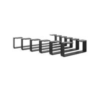 HEVVA Pieds de meubles de 10 cm de hauteur 20/25/30/35/40/45/50 cm - Luxembourg - Pieds de meubles, pieds d'armoire, pied de socle pour armoire, canapé, sofa, lit ou buffet | (Lot de 2 - Noir, 45 cm)