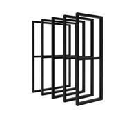 HEVVA | Socle pour lavabo double - 75 cm de haut | NECKAR | 25/30/40/45/50 cm | Pieds de meuble sous-lavabo, pieds de lavabo | (2X pieds de lavabo - Noir, 25 cm)