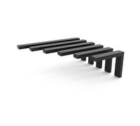 HEVVA Support de lavabo 20/25/30/35/40/45 cm | MAIN | Support de lavabo à poser, support de charge lourde, console murale, plaque de lavabo sous meuble | (1 support - Noir, 30 cm)