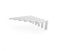 HEVVA Support de lavabo 20/25/30/35/40/45 cm | MAIN | Support de lavabo à poser, support de charge lourde, console murale, plaque de lavabo sous meuble | (1 support - blanc, 45 cm)