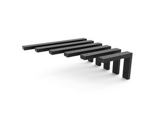 HEVVA Support de lavabo 20/25/30/35/40/45 cm | MAIN | Support de lavabo à poser, support pour charges lourdes, console murale, plateau de lavabo encastré | (Lot de 2 - Noir, 30 cm)