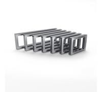 HEVVA Support de lavabo de 15 cm de hauteur 20/25/30/35/40/45/50 cm | RHEIN | Support de lavabo surélevé, support de charge lourde, console murale, plateau de lavabo intégré | (lot de 2 - Vernis