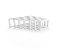 HEVVA Support de lavabo de 15 cm de hauteur 20/25/30/35/40/45/50 cm | RHEIN | Support de lavabo surélevé, support de charge lourde, console murale, plateau de lavabo de sous-plan | (Set de 2 - Blanc